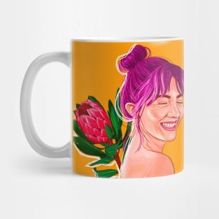 Girl with protea Mug